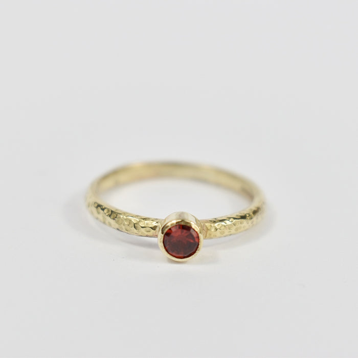 Rare Burmese red spinel and gold ring