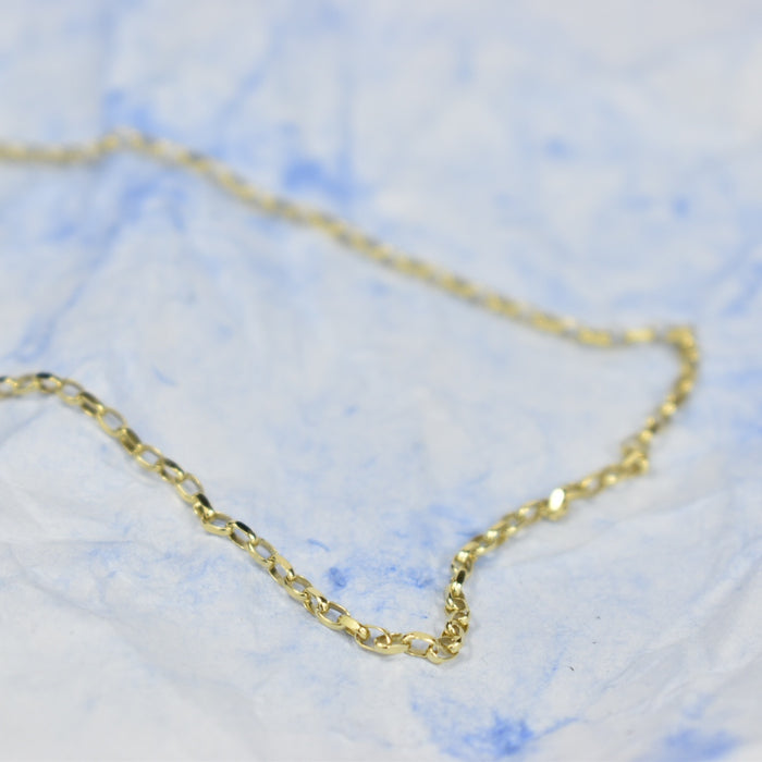 9k gold belcher chain necklace