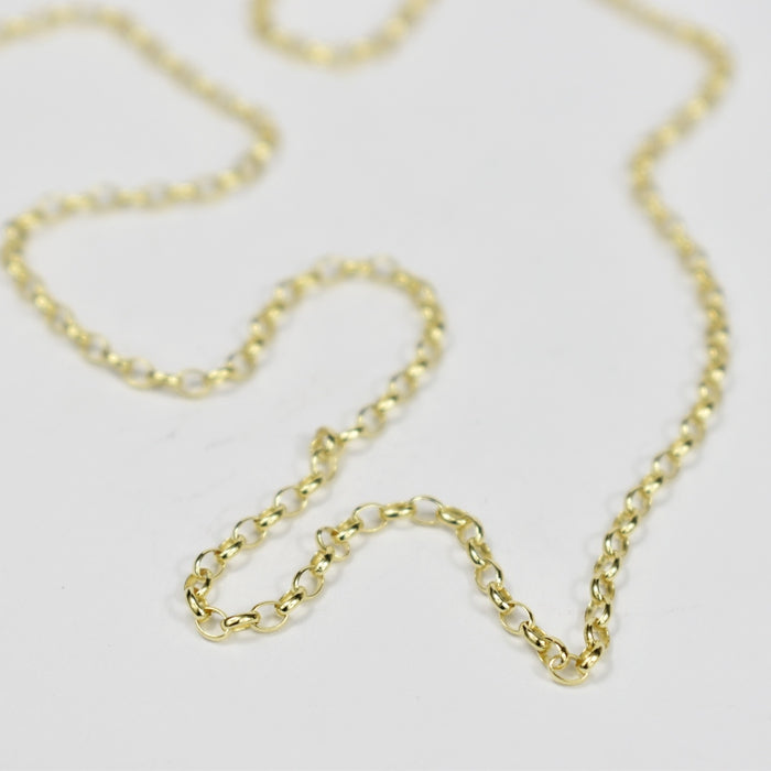 9k gold belcher chain necklace