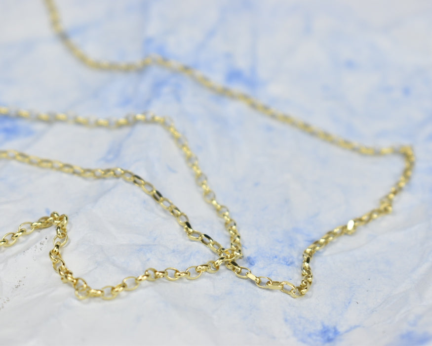 9k gold belcher chain necklace